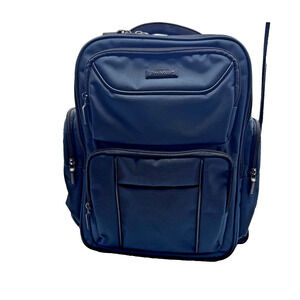 Brookstone Laptop Tablet Bryce Collection Business Backpack Blue